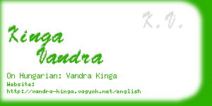 kinga vandra business card